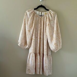 Emily McCarthy Women’s Dallas Dress Animal Print Sz Small Relaxed Shabby Chic